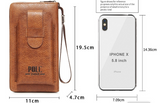 Men's Long Zipper Clutch Wallet with Large Capacity