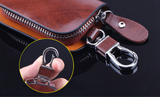 Elegant Wood Texture Car Key Pouch
