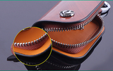Elegant Wood Texture Car Key Pouch