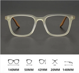 Designer Frosted Square Frame Glasses