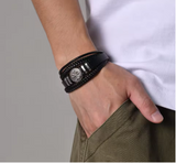 Cross-Border Handmade Braided Leather Wristband