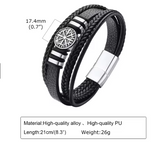 Cross-Border Handmade Braided Leather Wristband