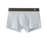 Grid Pattern Ice Silk Boxer Briefs  ( Set of 03 )