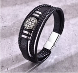 Cross-Border Handmade Braided Leather Wristband
