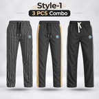 TrioEase Men's Casual Trousers 3-Piece Combo