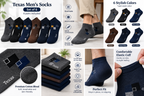 Texas Antimicrobial Breathable Men's Ankle Socks (Set of 6 Pairs)