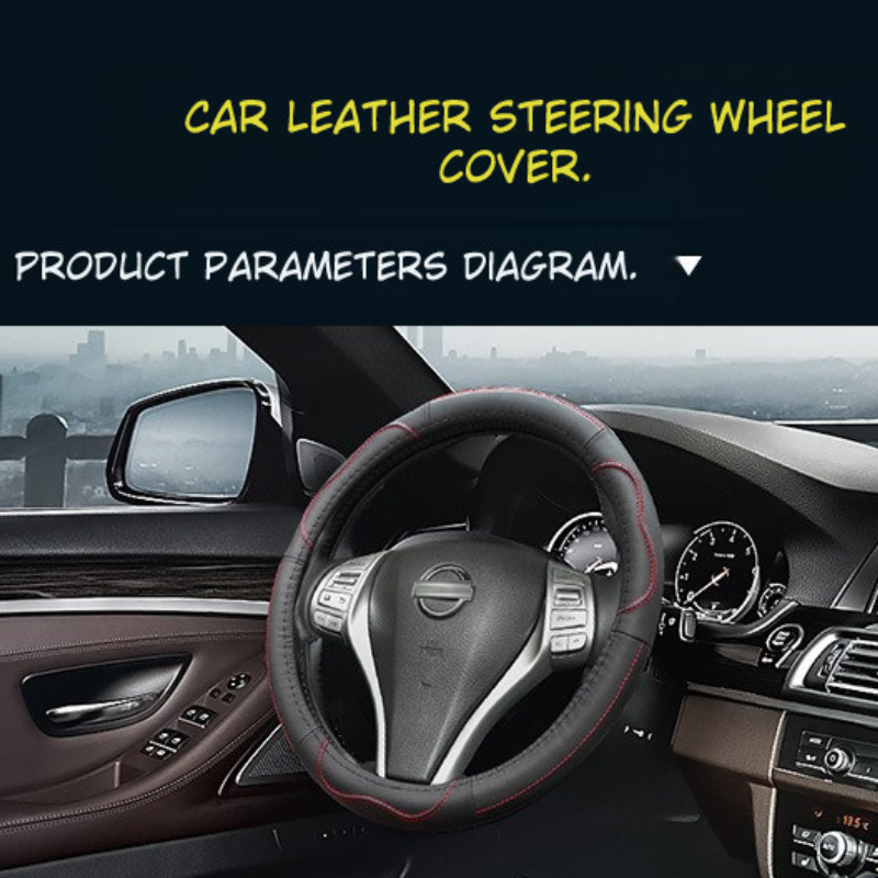 Luxury Genuine Leather Car Steering Cover