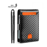 Carbon Fiber Stripe Card Holder for Daily Use