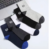 Men’s All-Season Polyester Mid-Tube Casual Socks(Set of 05)