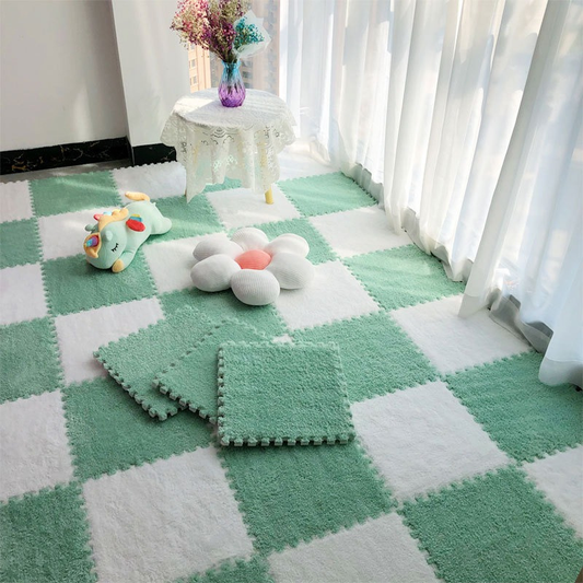 Soft Washable Foam Splicing Tiles Carpet ( Set of 12)