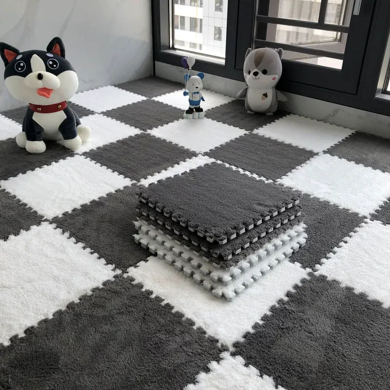 Soft Washable Foam Splicing Tiles Carpet ( Set of 12)