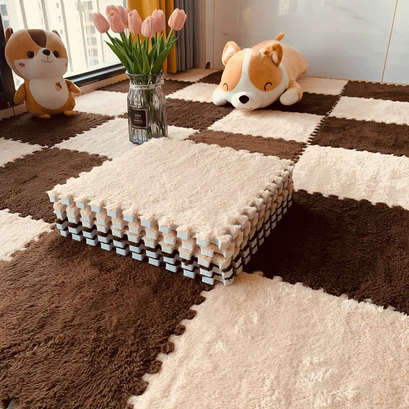 Soft Washable Foam Splicing Tiles Carpet ( Set of 12)