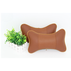 PU Leather Car Headrest Pillow ( Set Of 02 )