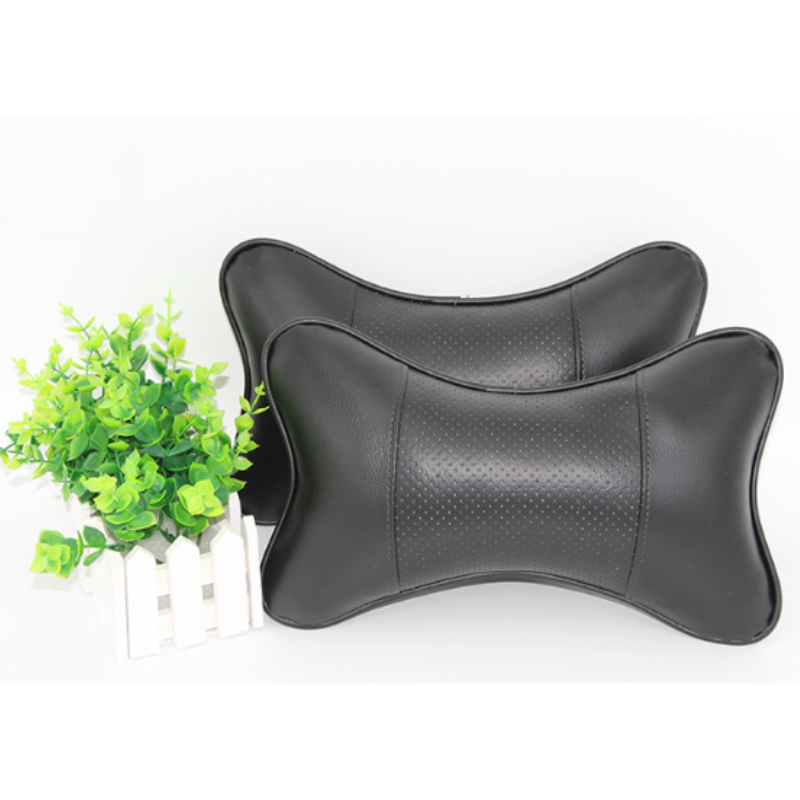 PU Leather Car Headrest Pillow ( Set Of 02 )