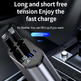 120W Retractable 4 in 1 Car Charger