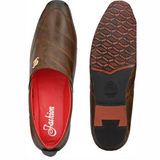 Latest Design Comfortable & light weight Loafers Mojaris For Men / (Brown)