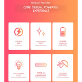 Windproof Digital Display Rechargeable Lighter