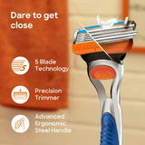 Travel Friendly Five Layer Blade Grip Shaving Razor