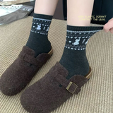 Vintage Style Thick Cotton Crew Socks (Set of 4)
