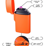 LED Dual Arc Flashlight Pocket Lighter