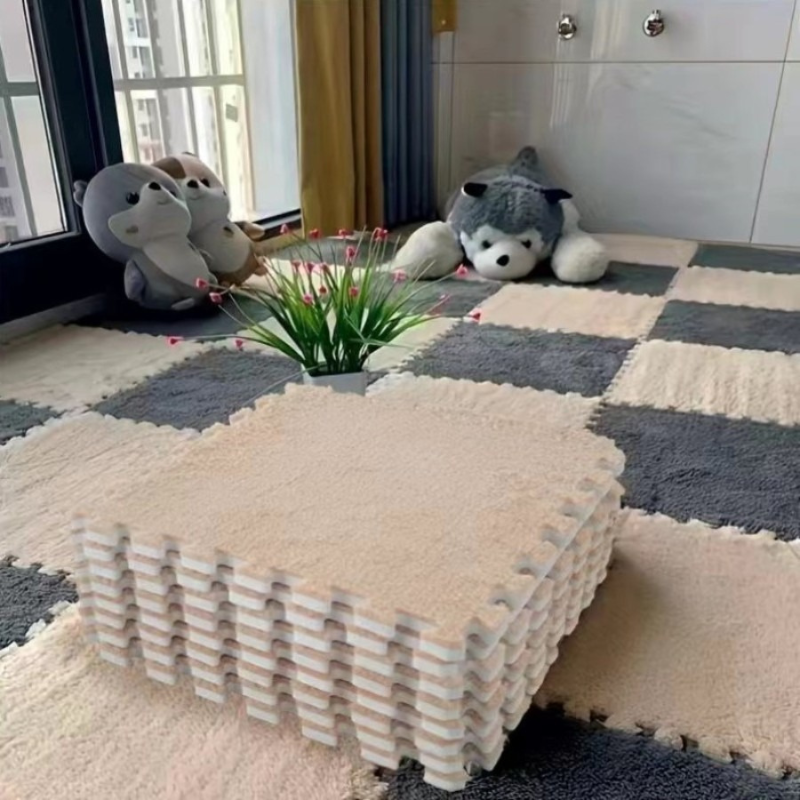 Soft Washable Foam Splicing Tiles Carpet ( Set of 12)