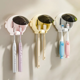Astronaut Themed Wall-Mounted Toothbrush Holder