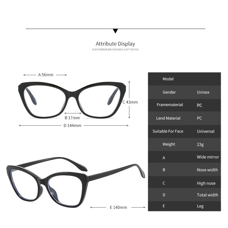 Trendy Color-Changing Cat-Eye Glasses - Pink Bean Curd