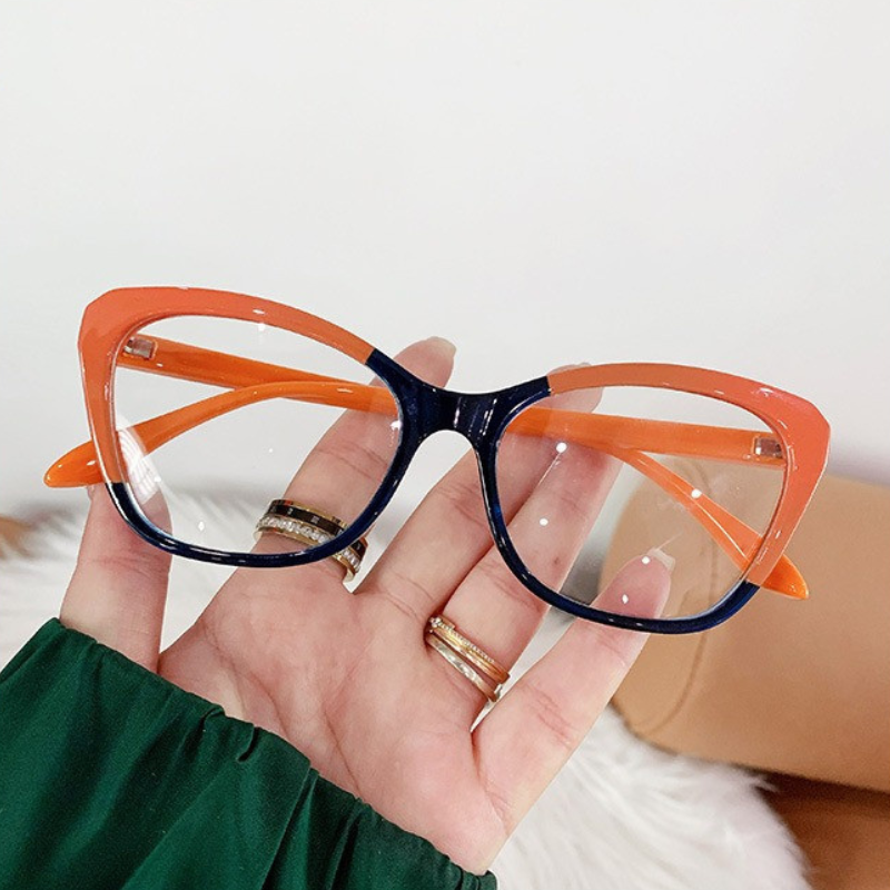 Trendy Color-Changing Cat-Eye Glasses - Tea Bean Flower