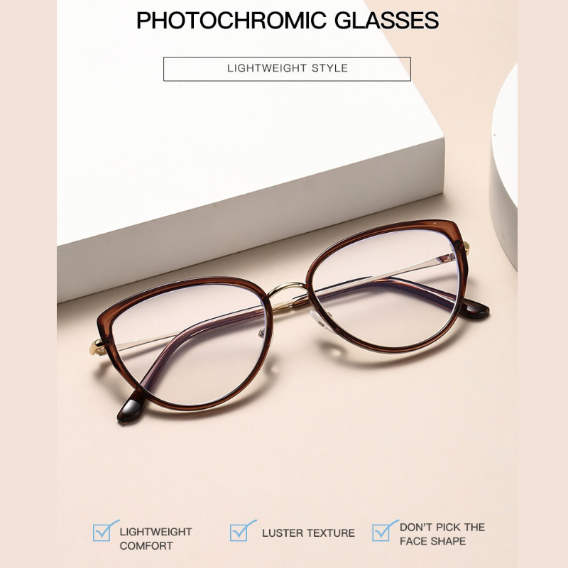 Cross-Border Fashion Photochromic Glasses - Tea Bean Flower