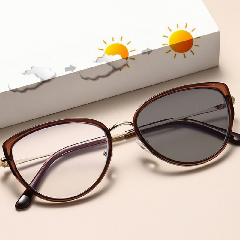 Cross-Border Fashion Photochromic Glasses - Tea Bean Flower