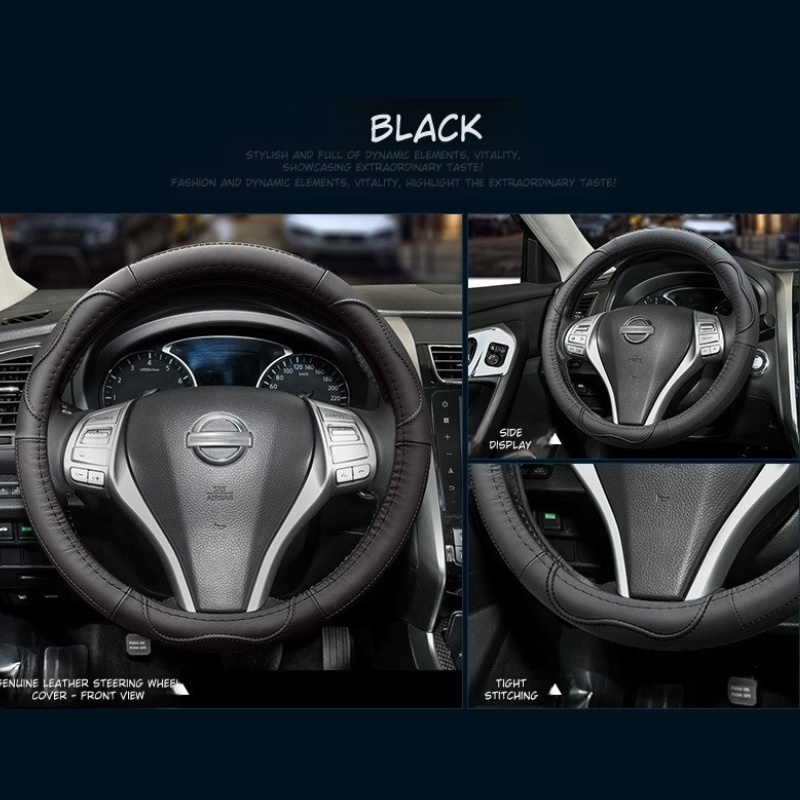 Luxury Genuine Leather Car Steering Cover
