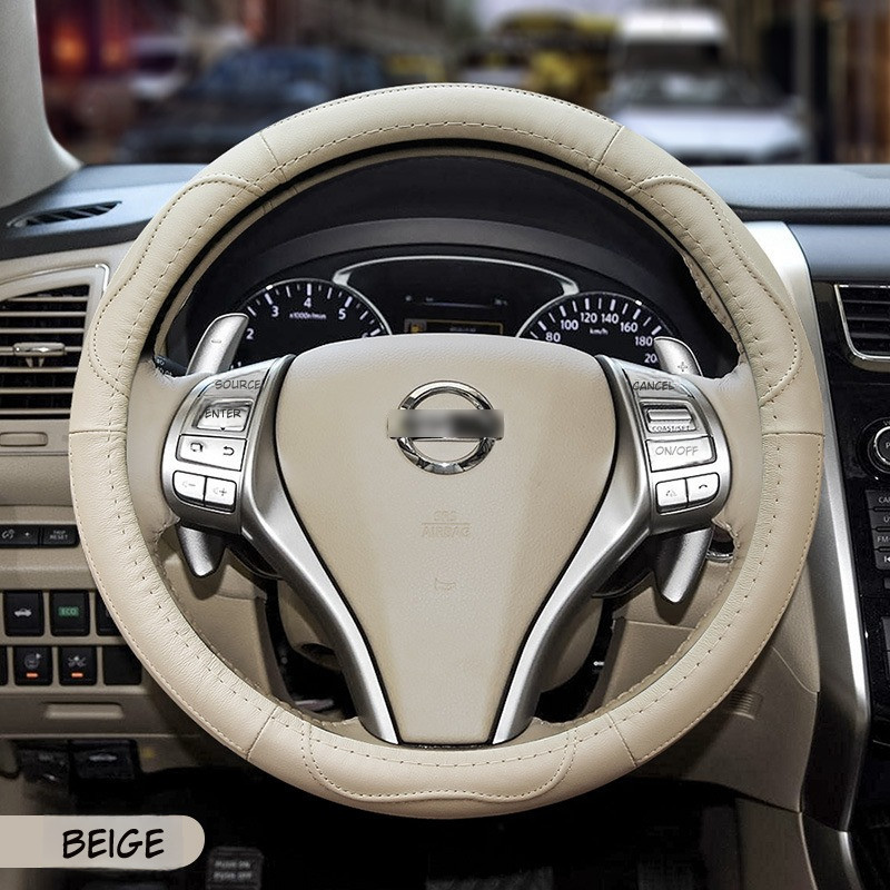 Luxury Genuine Leather Car Steering Cover