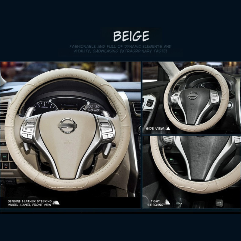 Luxury Genuine Leather Car Steering Cover