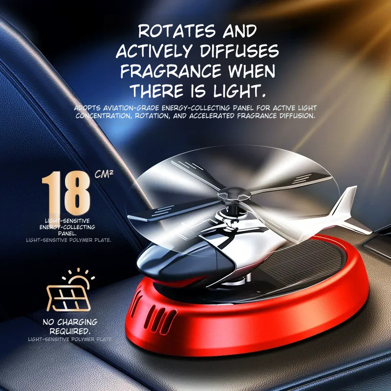 Rotating Fighter Jet Car Fragrance Decor