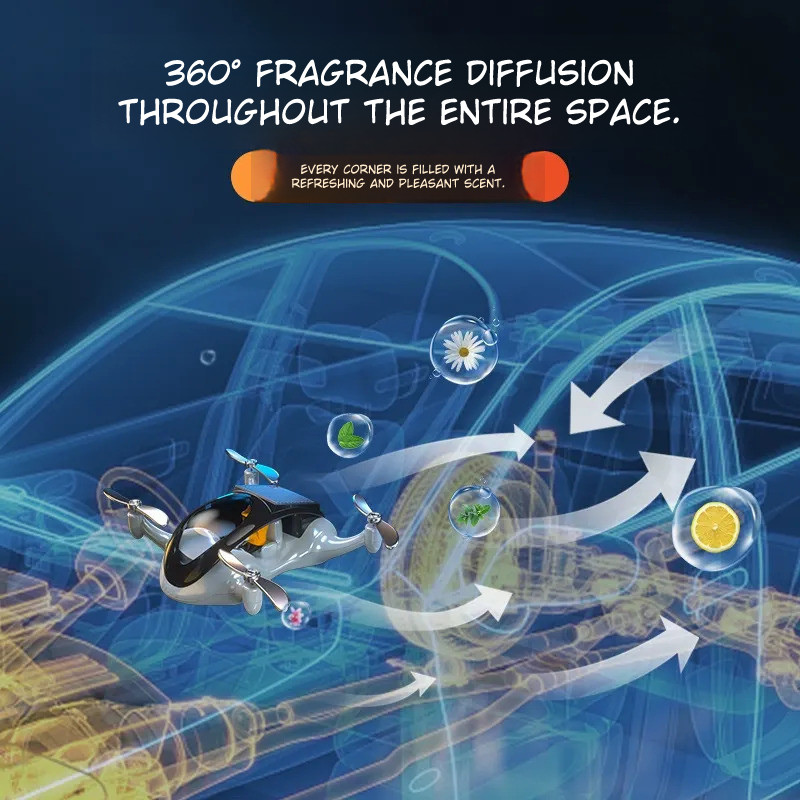 Rotating Solar Drone Car Fragrance