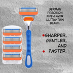 Travel Friendly Five Layer Blade Grip Shaving Razor