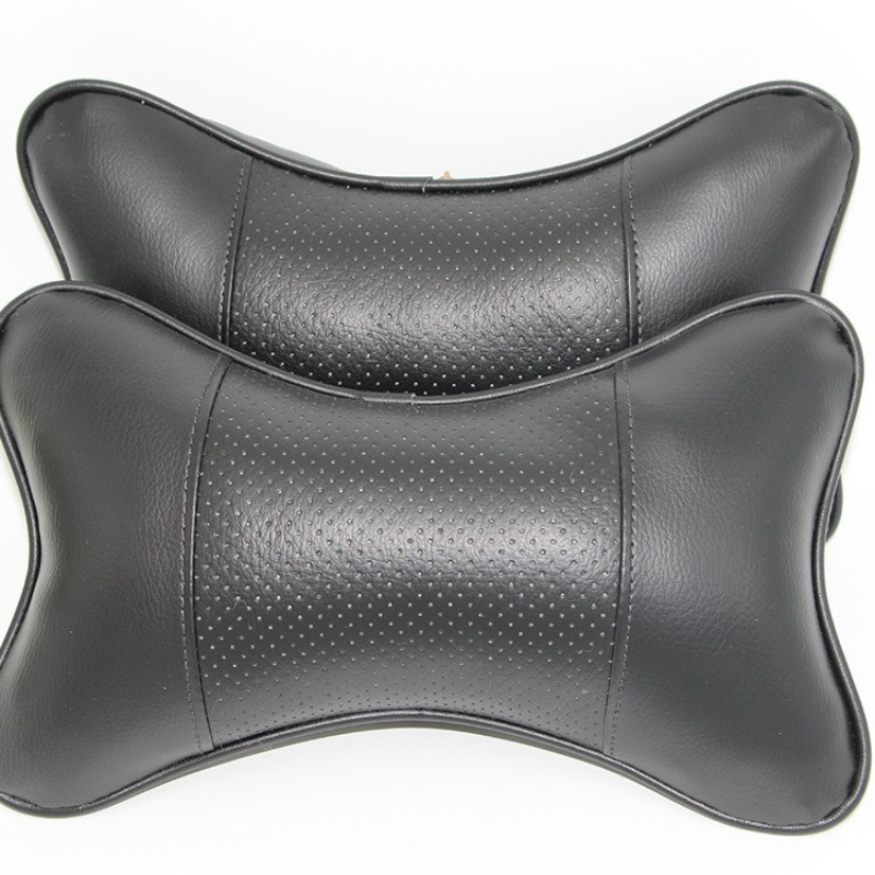 PU Leather Car Headrest Pillow ( Set Of 02 )