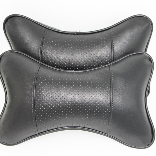PU Leather Car Headrest Pillow ( Set Of 02 )