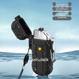 Multifunctional Waterproof Flashlight with Arc Lighter
