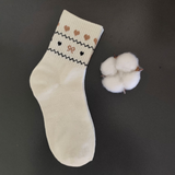 Vintage Style Thick Cotton Crew Socks (Set of 4)
