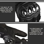 Stainless Steel Shell Motorbike Safety Gloves
