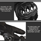 Stainless Steel Shell Motorbike Safety Gloves