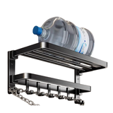 Wall-Mounted Bathroom Storage Towel Rack