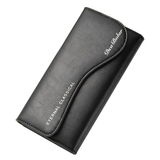 Retro PU Leather Slim Fold Long Wallet