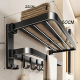 Wall-Mounted Bathroom Storage Towel Rack