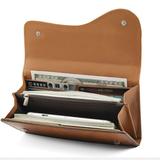 Retro PU Leather Slim Fold Long Wallet