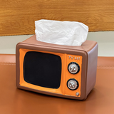 Vintage TV Design Tissue Organizer Box