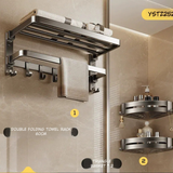 Wall-Mounted Bathroom Storage Towel Rack