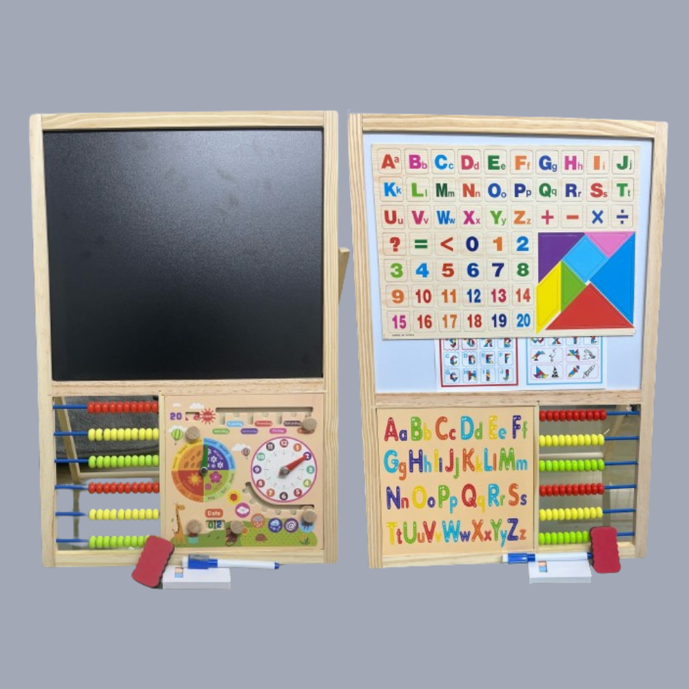54CM Wooden Double-sided Magnetic Drawing & Writing Board For Kids