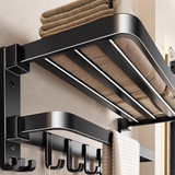 Wall-Mounted Bathroom Storage Towel Rack